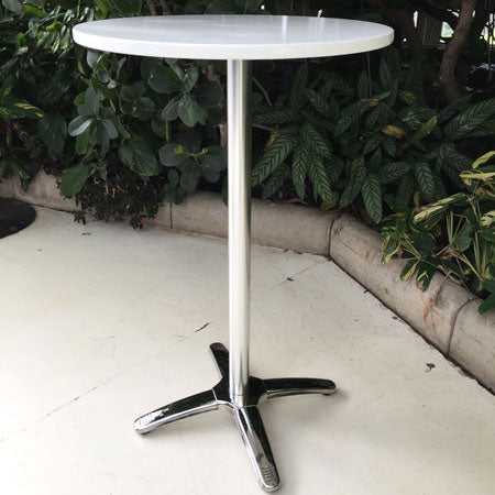 Poseur Tables - Chrome cross base