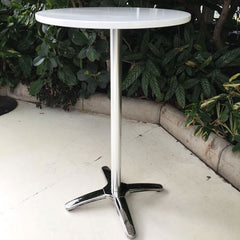 Poseur Tables - Chrome cross base