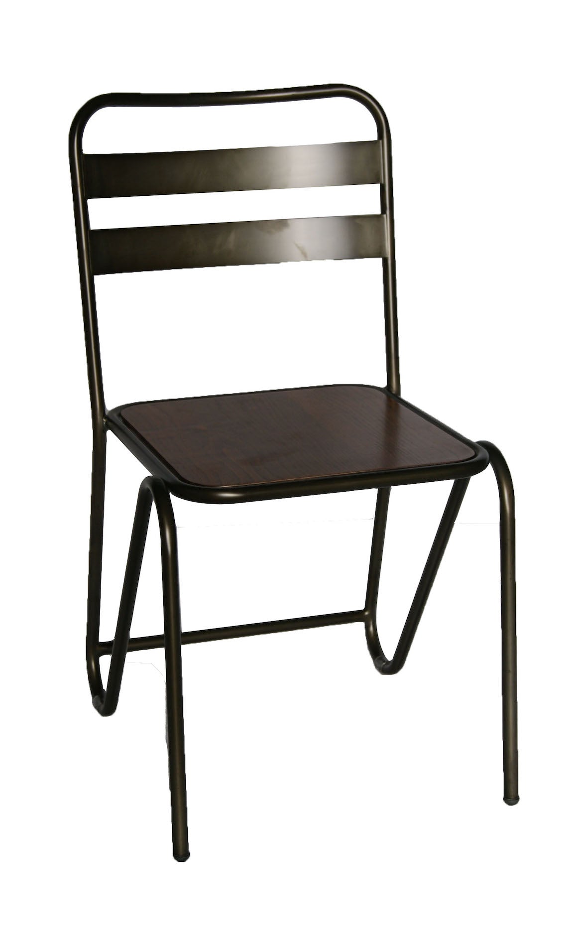 Sirius Sidechair Oak Seat Gunmetal Grey