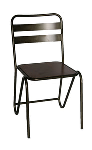 Sirius Sidechair Oak Seat Gunmetal Grey