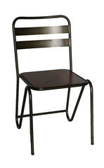 Sirius Sidechair Oak Seat Gunmetal Grey
