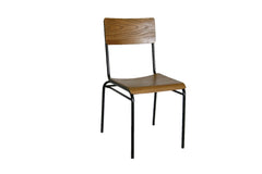 Titus Side Chair Oak-Gunmetal-Grey